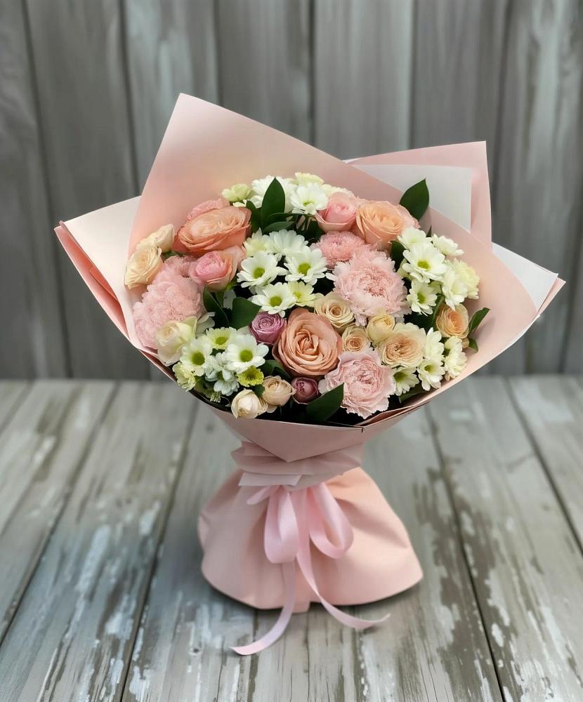 Букет цветов из: Гвоздики, Розы и Хризантемы в Красногорский Республики Марий Эл