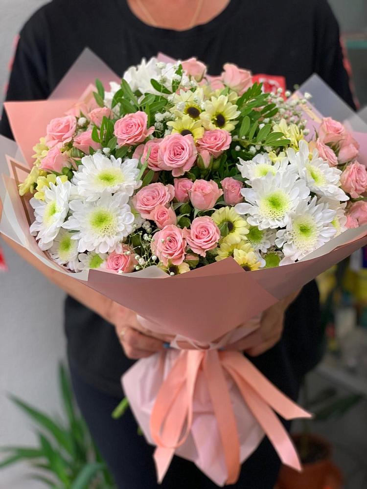 Букет цветов из: Розы и Хризантемы в Красногорский Республики Марий Эл