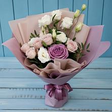 Букет цветов из:  Розы и Лизиантусы в Красногорский Республики Марий Эл