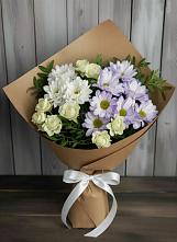 Букет цветов из:  Хризантемы и Розы в Красногорский Республики Марий Эл