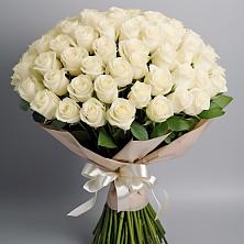 Букет 101 беля роза Белоснежка в Красногорский Республики Марий Эл