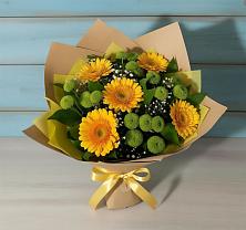 Букет цветов из:  Герберы и Хризантемы #REPLACE_PRED# Красногорский Республики Марий Эл