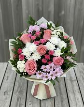 Букет цветов из:  Альстромерии, Гвоздики, Розы и Хризантемы #REPLACE_PRED# Красногорский Республики Марий Эл