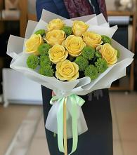 Букет цветов из:  Хризантемы и Розы #REPLACE_PRED# Красногорский Республики Марий Эл