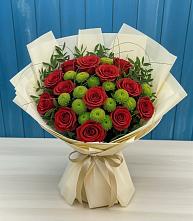 Букет цветов из:  Розы и Хризантемы #REPLACE_PRED# Красногорский Республики Марий Эл