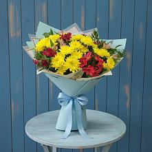 Букет цветов из:  Альстромерии и Хризантемы в Красногорский Республики Марий Эл
