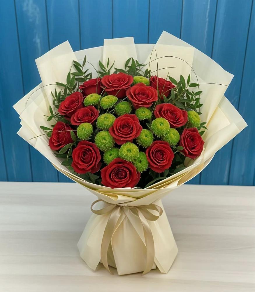 Букет цветов из: Розы и Хризантемы в Красногорский Республики Марий Эл