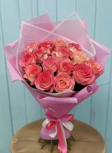 Букет 15 Розовых роз Равель #REPLACE_PRED# Красногорский Республики Марий Эл